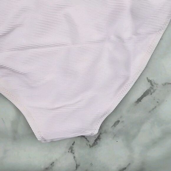 J Crew Swim Bottom Pink Cross Front Bikini High Rise Cut Cheeky Suit BE812 - Picture 6 of 10